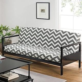 Cotton Full Futon Cover Grey/White