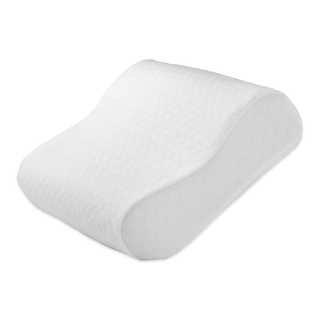 Healthy Nights Circular Knit Cool Finish Pillow Protector for Contour Memory Foam Pillow In White