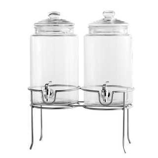 Dailyware(R) Twin Beverage Dispenser with Metal Rack