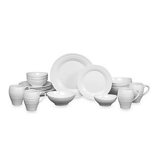 Mikasa(R) Swirl 20-Piece Dinnerware Set in White