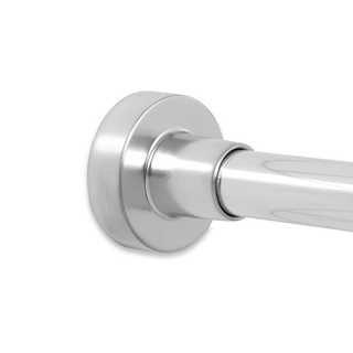 TITAN NeverRust 72-Inch Aluminum Decorative Finial Tension Shower Rod in Chrome