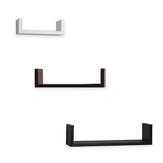 Danya B Floating U Laminated Shelves (Set of 3)