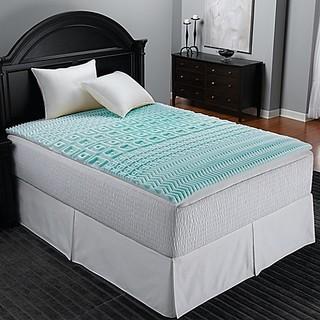 Sleep Zone 5-Zone Foam Egg Crate Mattress Topper in Blue