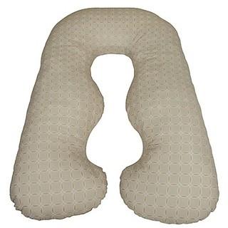 Leachco Back N' Belly Chic Contoured Body Pillow in Taupe Rings