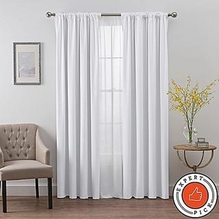 SmartBlock Chroma Rod Pocket Blackout Window Curtain Panel 63'' White