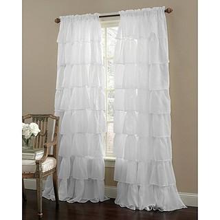 Gypsy Rod Pocket Window Curtain Panel 63'' White