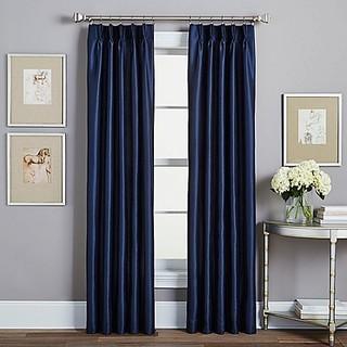 Spellbound Pinch-Pleat Rod Pocket Lined Window Curtain Panel 95'' Taupe