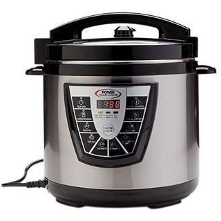 Power Pressure Cooker XL 8 Quart, Digital Non Stick Stainless Steel Steam Slow Cooker and Canner