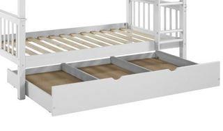 Walker Edison Twin Trundle Bed in White