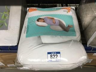 Snoogle Body Pillow In White