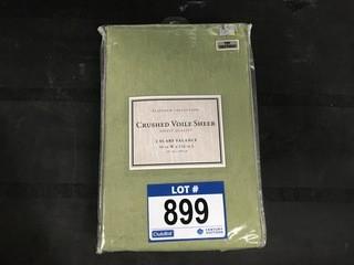 50"x 216" Crushed Viole Sheer Valance in Sage