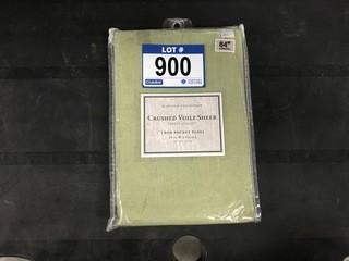 84" Crushed Viole Sheer Rod Pocket Panel in Sage