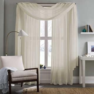 Real Simple Thermalight Energy Efficient Crushed Voile Window Curtain Panel 84'' Taupe