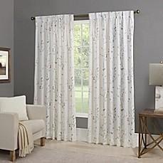 Willow 84-Inch Back Tab Window Curtain Panel in Turquoise