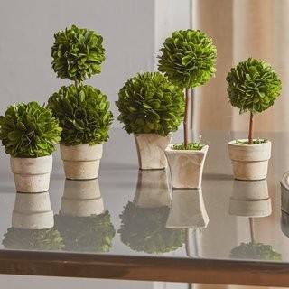 One Allium Way Gaudreau Mini 5 Piece Topiary Set (OAWY5031)