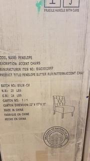 Penelope Butter Rum Pattern Accent Chair - BIAC0002BRP 