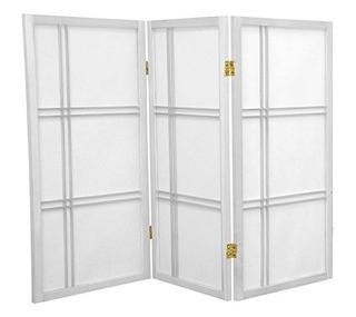 4' Tall Double Cross Shoji Screen - white - 3 panels - FL2011-WH-3-122H