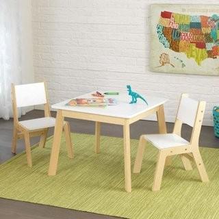 KidKraft Modern Kid's 3 Piece Square Table and Chair Set (KK2545_25448901)