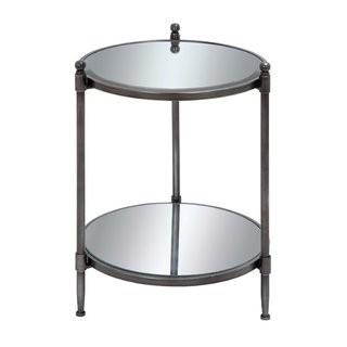 Cole & Grey Metal and Mirror End Table (COGR9882)