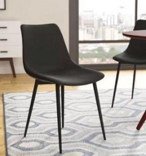 Wrought Studio Bixler Contemporary Side Chair (VRKG3664_22070349) - Blk 
