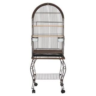 Tucker Murphy Pet Harlan Dome Top Parrot Bird Cage with Stand (TKMP1930_27272746) - Antique Copper