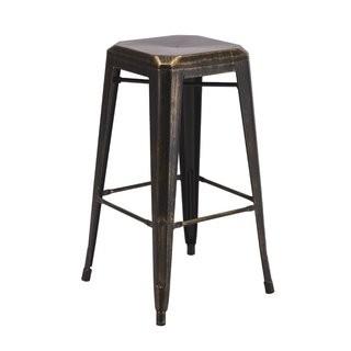 Vogue Furniture Direct Backless Metal 30 Bar Stool" (VFDI1041_24542294) - Set of 2 - Blk/Gld