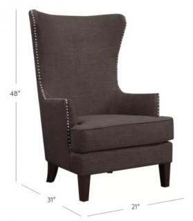 Alcott Hill Cavender Wingback Chair (ALTH2221_23513504) - Charcoal