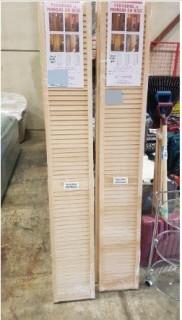 Lot 2 Sets Premdor Bi-Fold Doors - Light oak - (9-52) -