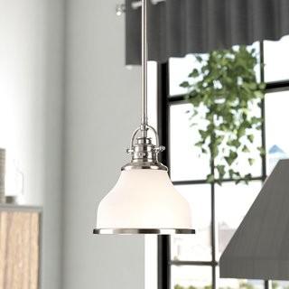 Darby Home Co Attles 1-Light Mini Pendant (DABY6349_22324114) - Brushed Nickel
