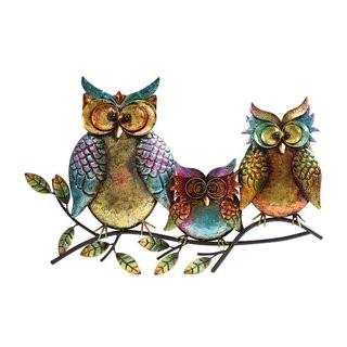 Red Barrel Studio Owl Family of Three Outdoor Wall Decor (RDBS6975)