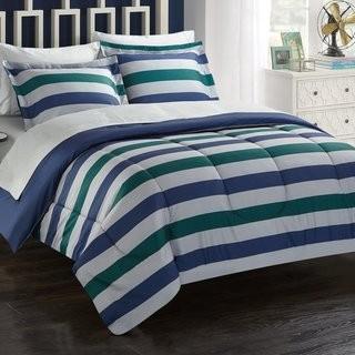 Breakwater Bay Stanton Stripe Reversible Bed in a Bag Set (BKWT3391) - Full