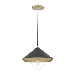 Brayden Studio Glendale Heights 1-Light Mini Pendant (BYST5501_23264428_23264431_23264430) - Aged Brass