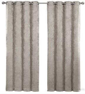 HLC.ME Chevron Blackout Grommet Curtain Panels (HLCE1011_18396798_27853821) - Taupe - 78"  x108"