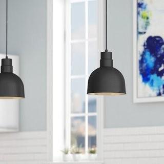 Mercury Row Theta 1-Light Kitchen Pendant (MCRW5190_22243670) - Satin Black