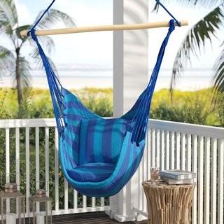 Beachcrest Home Svenn Cotton and Polyester Chair Hammock (BCHH4154_21189989) - Oasis Color