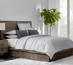 Gramercy Embroidery - Flatiron Collection - Full Duvet - Grey