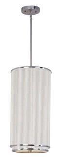 Elements 1 Light 10 inch Satin Nickel Mini Pendant Ceiling Light (ET2 E95144-102SN) - Amber Lava/White Pleat