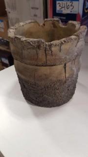 7" x7.75" Cement Vase- Brown / 2 pcs  (P7340800)