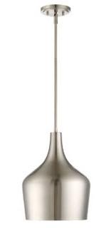 NEW- MERIDIAN KNOXVILLE M70020BN 1-LIGHT MINI PENDANT BRUSHED NICKEL FINISH