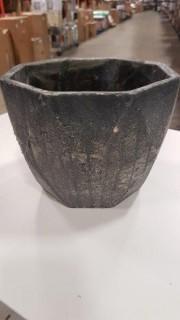 7.75x7.75x6" Cement Pot - Grey / 2 pcs  (P7351100)