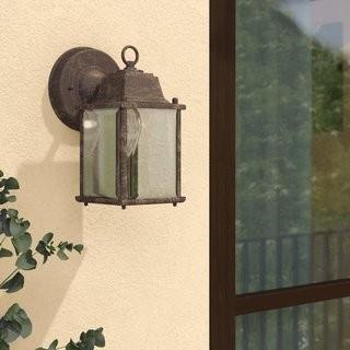 August Grove Terrazas 1-Light Outdoor Wall Lantern (AGRV3841_29613667)- Bronze