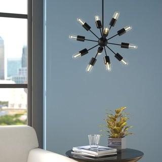 Zipcode Design Kent 12-Light Sputnik Pendant (ZPCD5519) - Blk