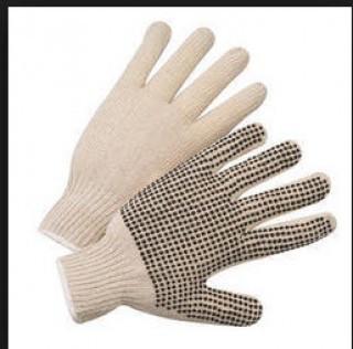 Lot 48 Pair - White Cotton Work Gloves with / Nibs 9-90