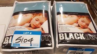 Blackout Curtain Panel - Teal Blue - 52" x 72" - 2 pcs