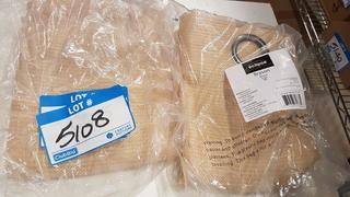 Eclipse - Grommet Wheat - 52" x 18" Panels - 3 Panels