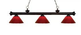 Red Barrel Studio Zephyr Modern 3-Light Steel Billiard Light  - Shades Only - Red !!!!! (RBRS8325_22737284_22737281)