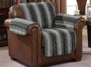 PCT - Faux Fur Furniture Protector - 5FXFRCVG-CGY-ST - Dark Grey