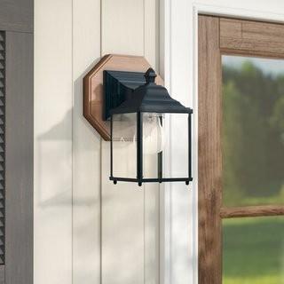 Laurel Foundry Modern Farmhouse Talmadge 1-Light Outdoor Wall Lantern (LFMF1872_23332638) - Antique Bronze