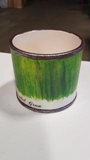5"x4" Ceramic Bucket (S7322917) - Green / 4 pcs