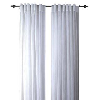 Lark Manor Saint-Raphael Solid Semi-Sheer Rod Pocket Panel Pair (LARK3083_17859581_17859582) - Ivory - 3 pcs